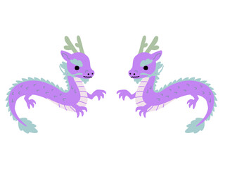 龍　ドラゴン　辰年　ベクター