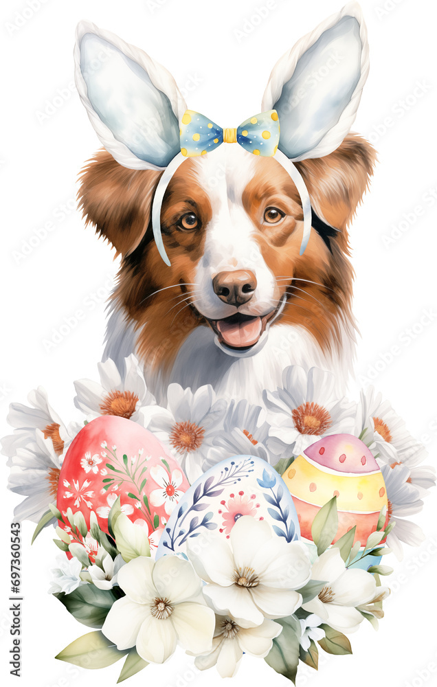 Aufkleber Easter aussie illustration created with Generative AI technology