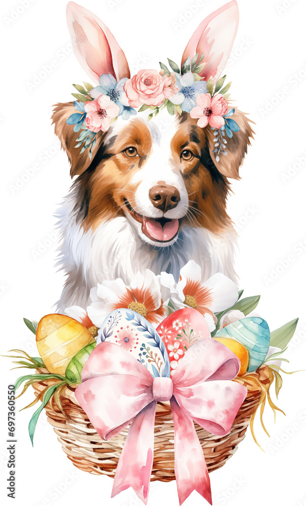Poster Easter aussie illustration created with Generative AI technology