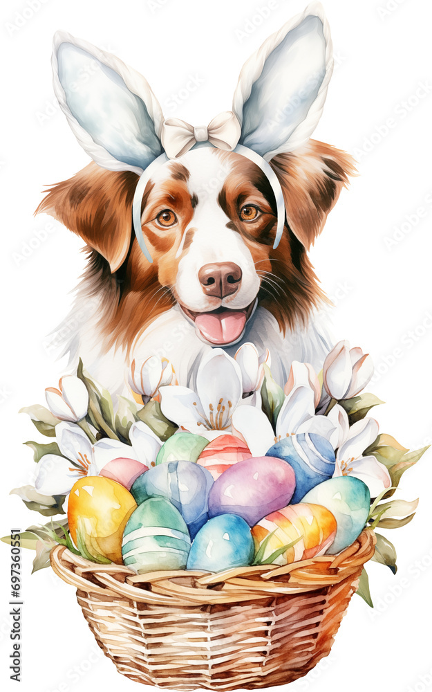 Aufkleber Easter aussie illustration created with Generative AI technology
