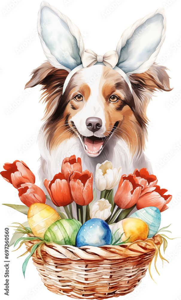 Poster Easter aussie illustration created with Generative AI technology