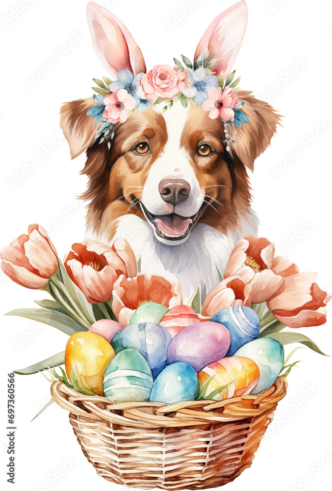 Aufkleber Easter aussie illustration created with Generative AI technology
