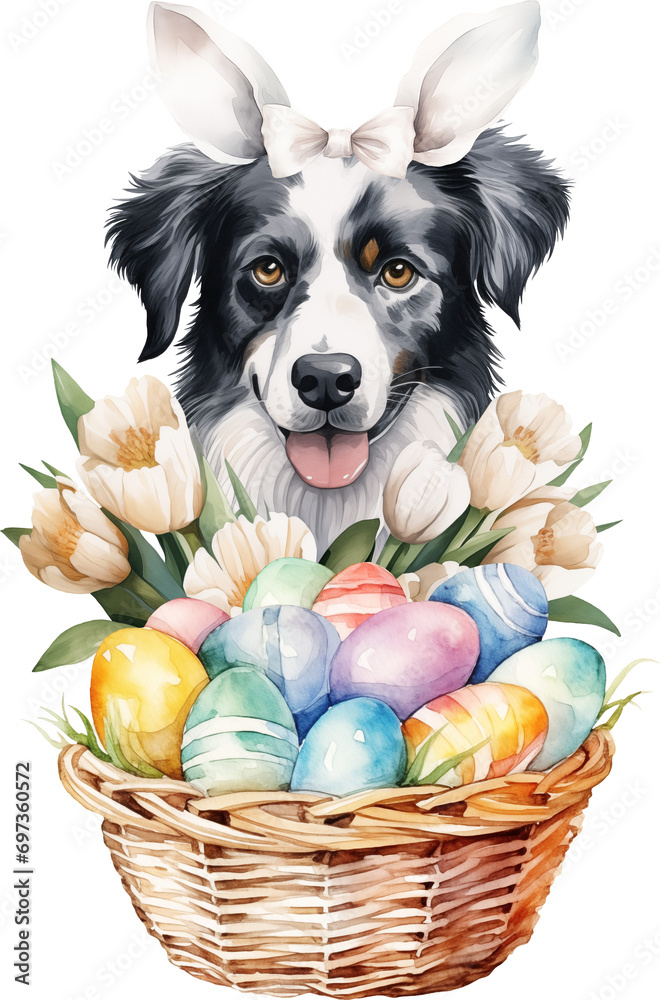 Aufkleber Easter aussie illustration created with Generative AI technology