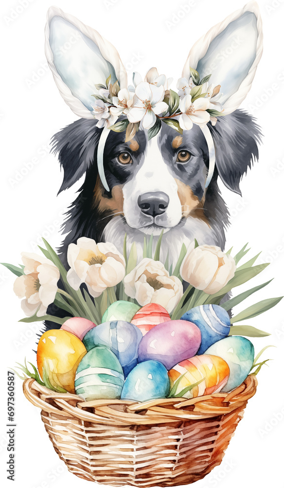Aufkleber Easter aussie illustration created with Generative AI technology