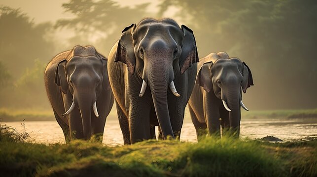 Fototapeta Sri lanka's elephant population