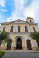 Campos dos Goytacazes, RJ, Brazil, 12/21/2023 - Saint Benedict Parish, which was built in 1875 in the center of the city of Campos dos Goytacazes, in the northern part of the state of Rio de Janeiro
