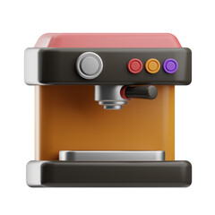 Stationery Object Coffe Machine 3D Illustration