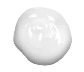 White cosmetic cream isolated on white