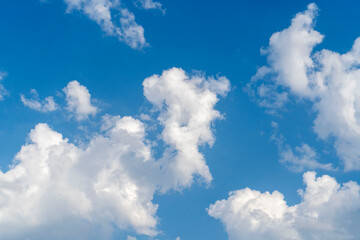 Blue sky background with  clouds