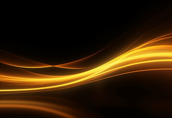 Yellow abstract wave flow design