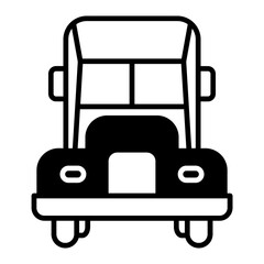 Lorry solid glyph icon illustration