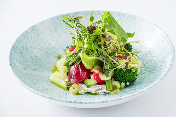 spring salad on the white background