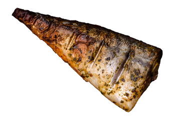 Delicious grilled ocean mackerel with salt, spices and herbs