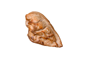 Delicious fresh grilled chicken fillet with salt, spices and herbs on a ceramic plate