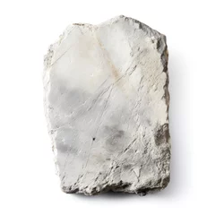 Selbstklebende Fototapeten Gray stone in a tablet shape on white background © yuliachupina