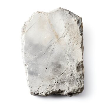 Gray stone in a tablet shape on white background