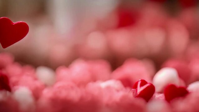 valentine's day abstract background with hearts