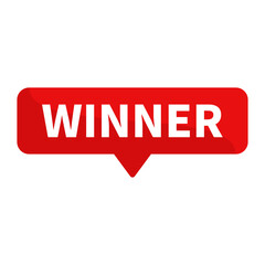Winner In Red Rectangle Shape For Announcement Information Business Marketing Social Media Promotion
