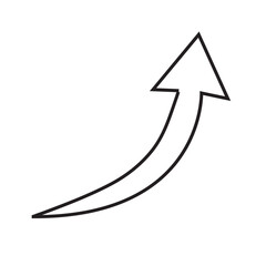 Curve Arrow vector outline Pointing Icons & Symbols. Editable Outline symbol illustration collection.