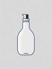 Water bottle vector icon, AI generative image.