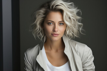 Young women pretty person hair face female attractive adult portrait beauty