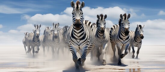 Zebras on the earth.