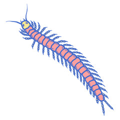 svg poison bugs doodle element set