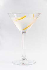 tasty cocktail on the white