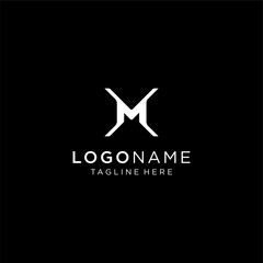 Obraz premium letter XM or MX logo concept vector