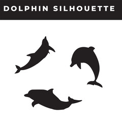 Elevate your designs with captivating vector silhouettes of Dolphin
