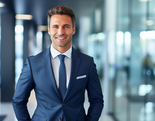 Fototapeta premium Portrait of a smiling businessman