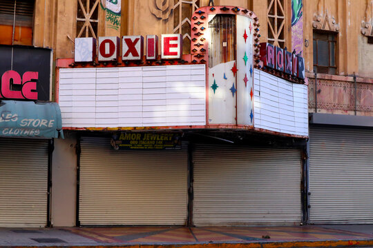 Los Angeles, California: ROXIE Theatre, historic Theatre at 518 S. Broadway in the historic Broadway Theater District in Downtown Los Angeles