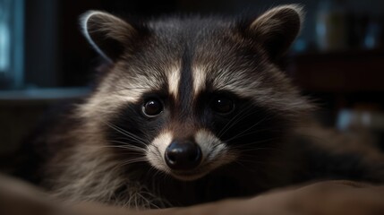 Obraz premium little raccoon. Created with Generative AI. 