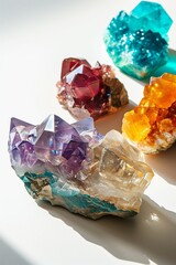 Nature's Artistry: Colorful Crystal Arrangement