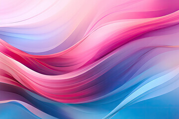 abstract background with smooth lines in pink, blue and yellow colors