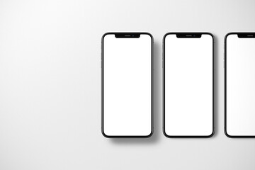 Realistic Mobile Mockup 3d Rendering