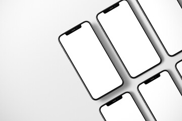 Realistic Mobile Mockup 3d Rendering