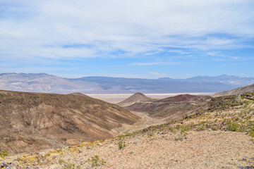 colorful landscape in the desert, death valley, california