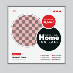 Real estate social media post design template