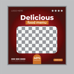 Modern food social media template