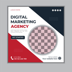Digital marketing agency business promotion corporate social media post template