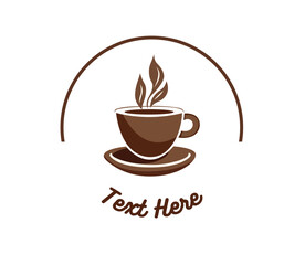 cup of coffee logo for coffee shop