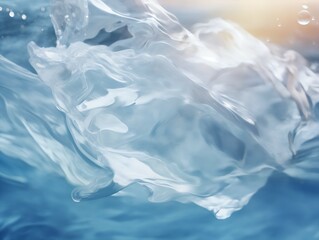 Obraz premium Luxurious teal satin fabric with graceful folds, ideal for fashion and textiles, design template, background, texture