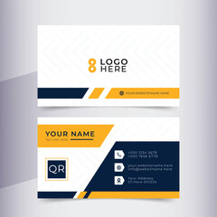 flat business card design template