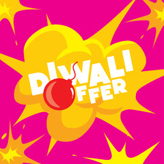 Diwali sale offer illustration. Diwali Dhamaka festive offer background