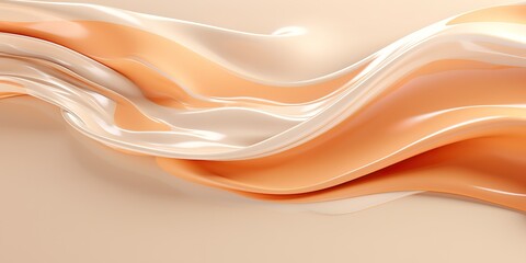 a shiny, wavy orange liquid background
