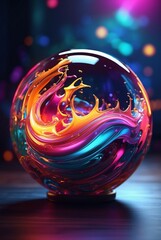 Christmas ball on black background