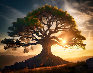 The Tree of Life at Sunset
