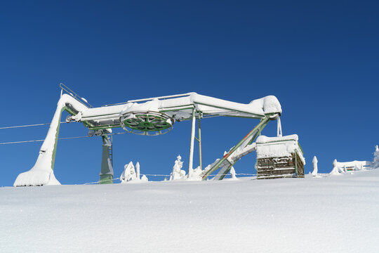 Liftstation eines Schlepplifts