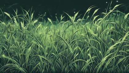Grass Background with Night Vision in cartoon theme.